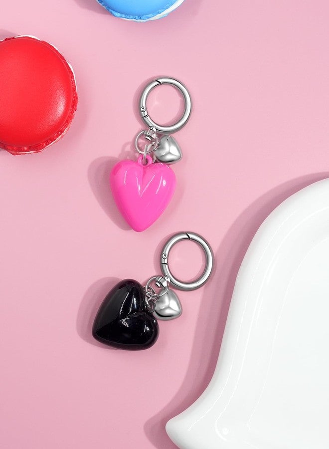 nylry Couple Matching Keychains for Women Men Heart Keychain Gifts for Him Her Boyfriend Gir.lfriend Wedding Anniversary Birthday Gifts Matching Couples Stuff Heart Bag Charms Purse for Handbags-2 - Image 2
